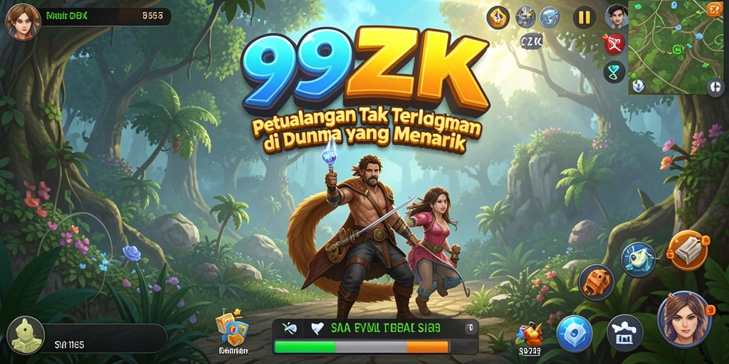 Screenshot utama 99ZK menampilkan petualangan seru dengan grafis menakjubkan.