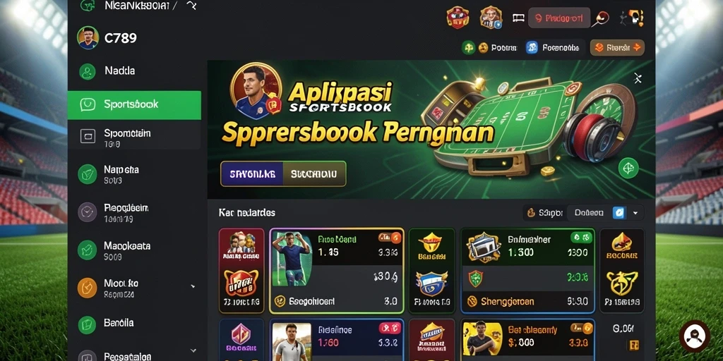 Tangkapan layar utama C789 menunjukkan antarmuka taruhan langsung.
