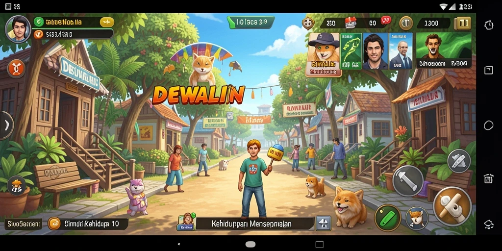Gameplay DEWALIN yang seru dan interaktif.