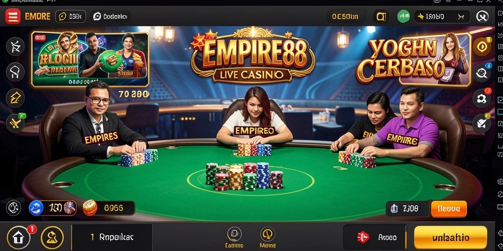 Tampilan gameplay Live Casino yang mengasyikkan di EMPIRE88.