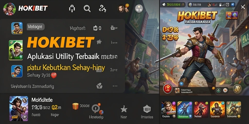 Tampilan antarmuka HOKIBET yang modern dan intuitif.