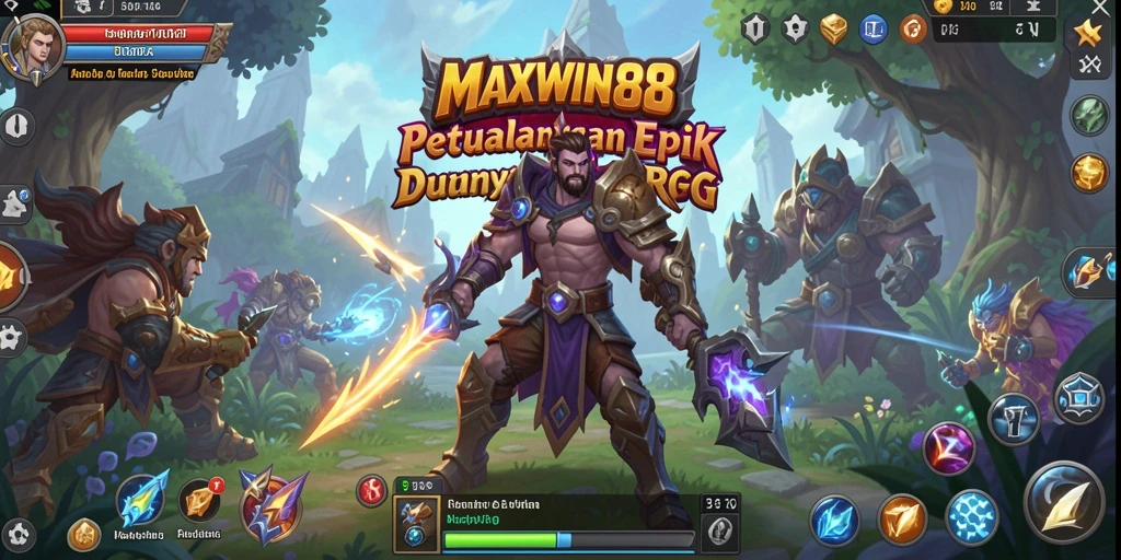 Screenshot gameplay MAXWIN88 menampilkan aksi pertempuran yang mendebarkan.