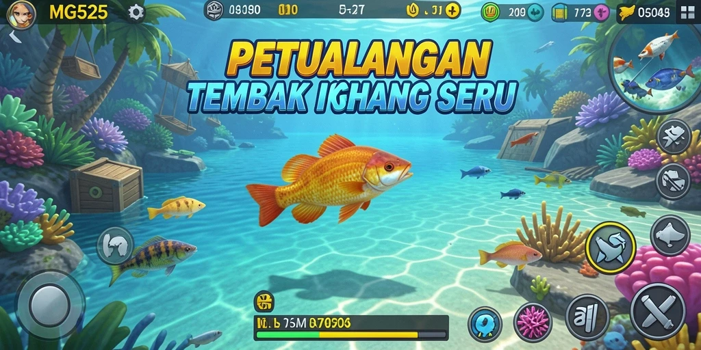 Tampilan gameplay Tembak Ikan yang menegangkan di MG525.