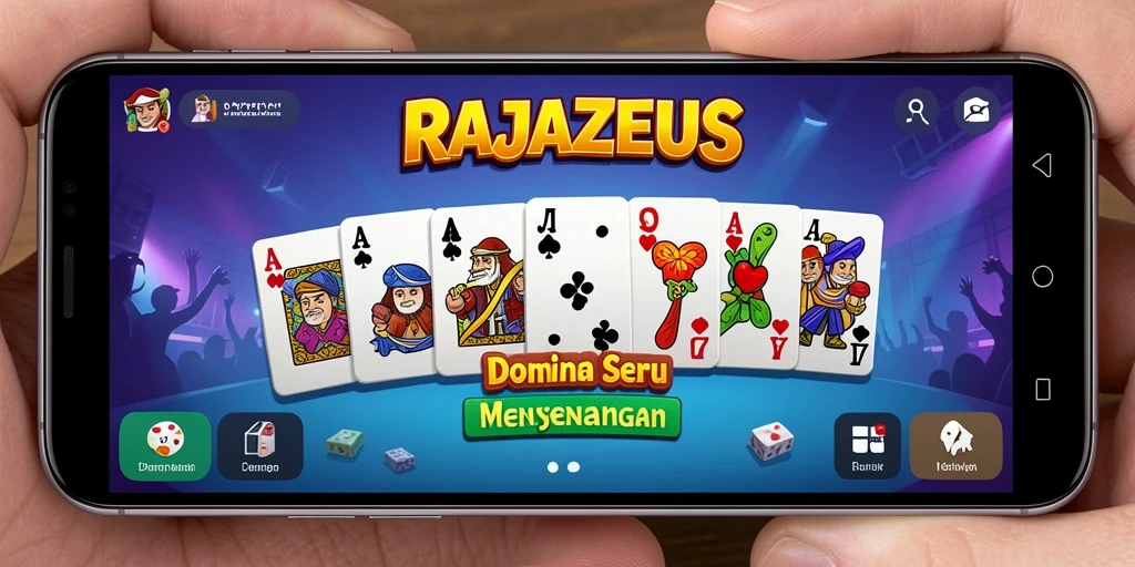 Tampilan gameplay seru RAJAZEUS dalam permainan Domino.