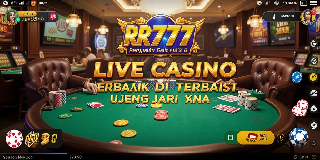 Tampilan menarik dari gameplay Live Casino RR777 dengan dealer langsung.