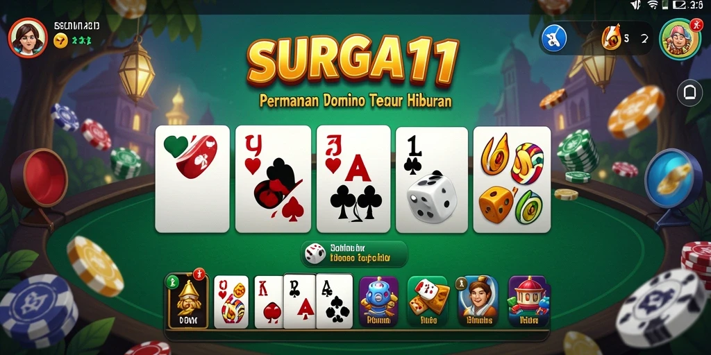 Tampilan gameplay SURGA11 yang menarik saat bermain Domino.